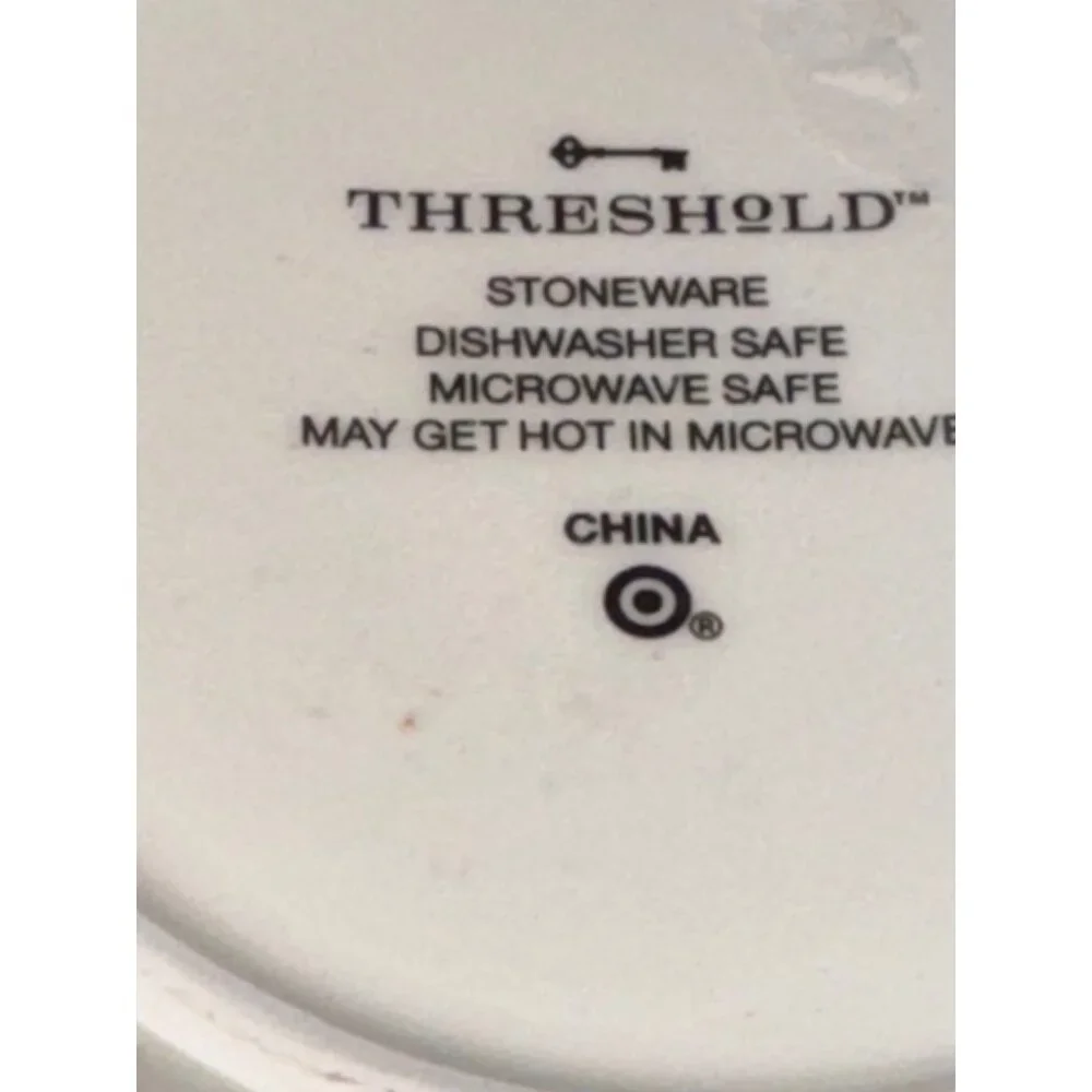 White Ceramic Monogram "K" Mug By Threshold  Dishwasher & Microwave Safe  Stonew - Picture 3 of 5